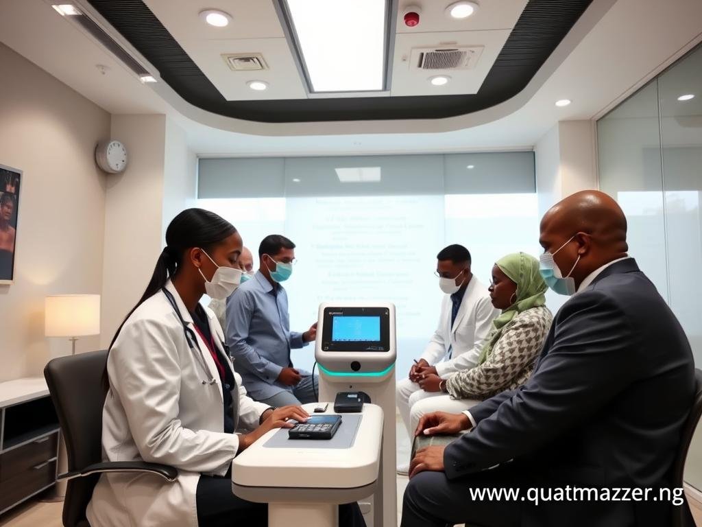 Lagos Wellness Center using MAIKONG Quantum Analyzer Lagos Wellness Center using MAIKONG Quantum Analyzer