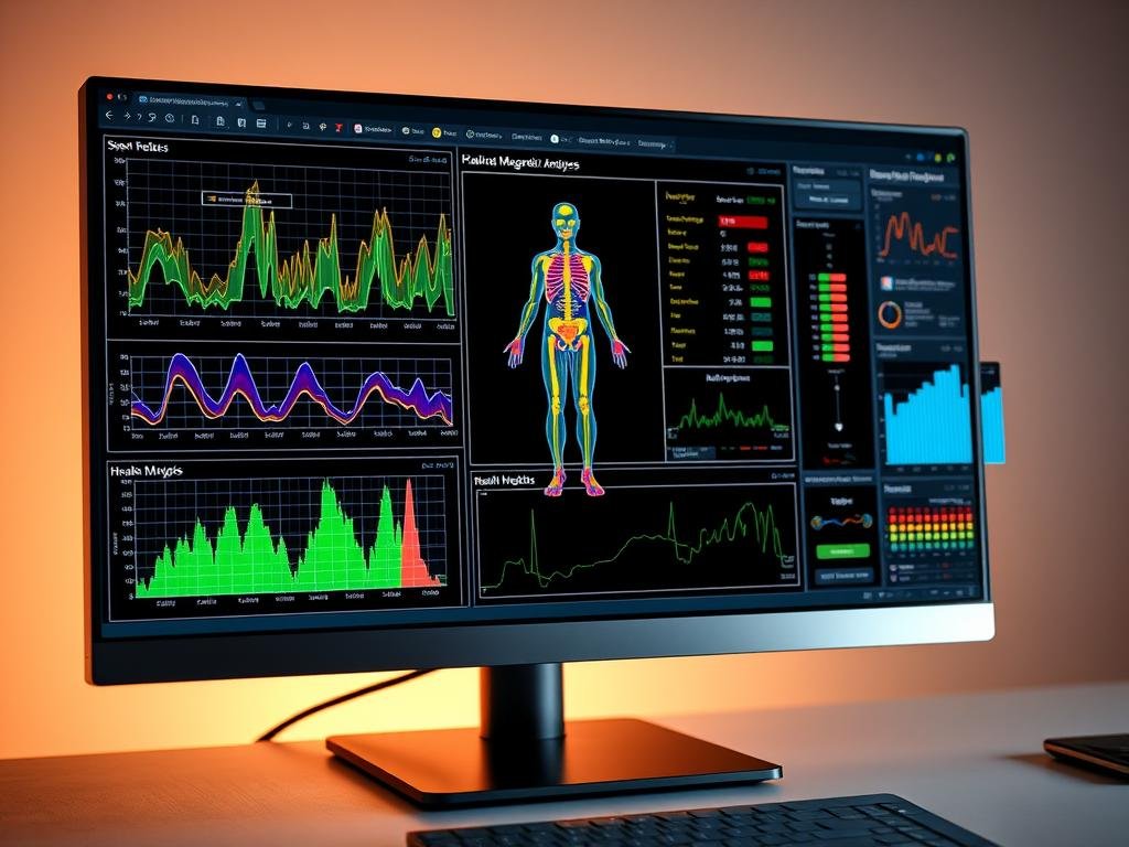 MAIKONG Quantum Analyzer software interface showing health analysis MAIKONG Quantum Analyzer software interface showing health analysis