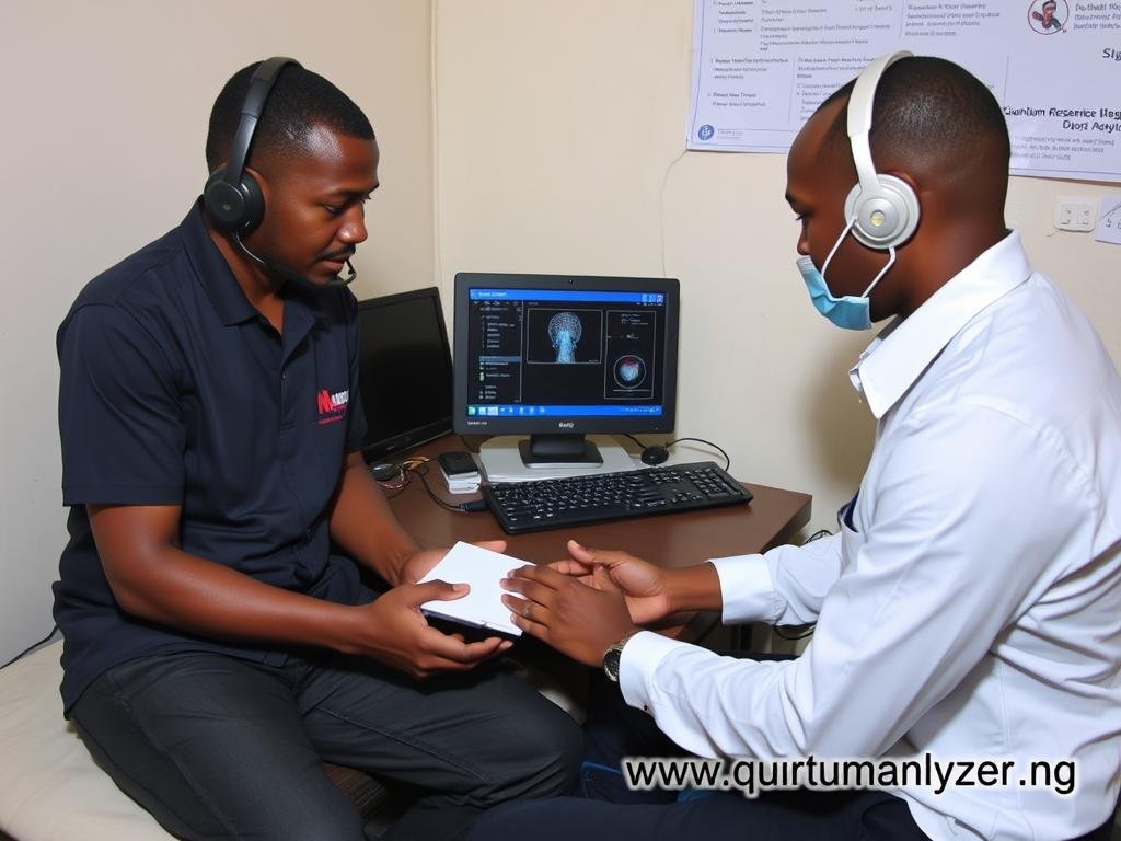 MAIKONG support technician assisting a customer in Nigeria