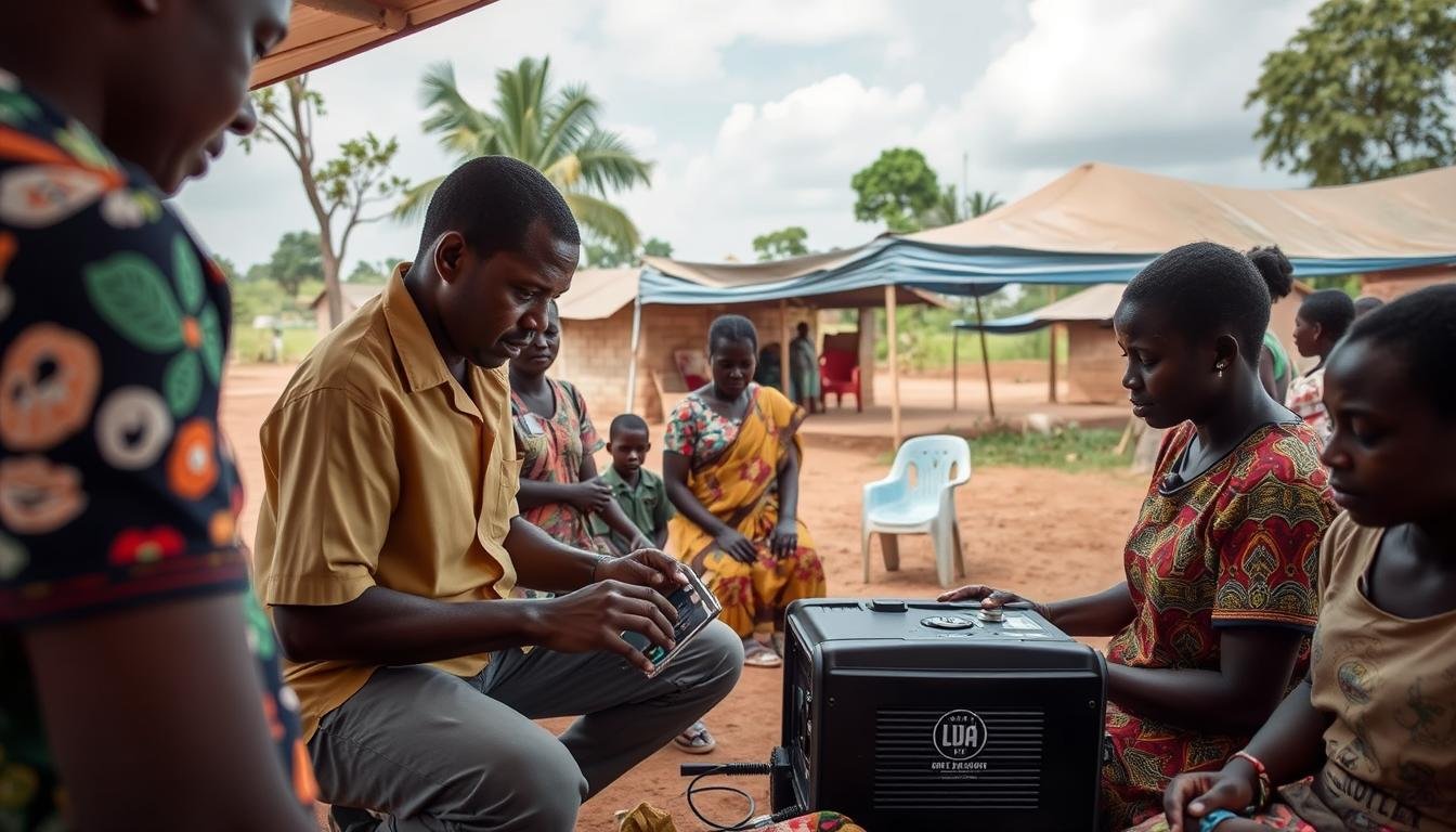 Mobile health service using Quantum Resonance Magnetic Analyzer in rural Ghana