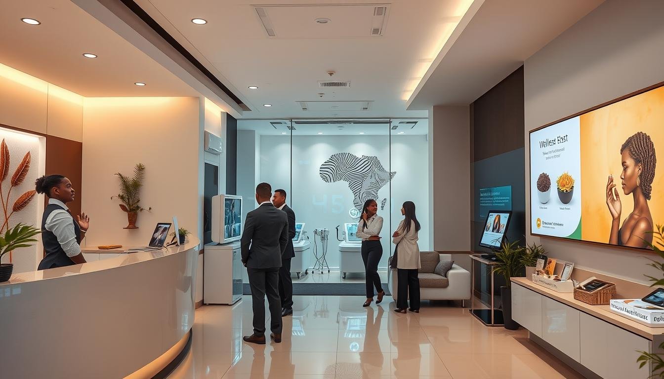 Modern African wellness center with health technology