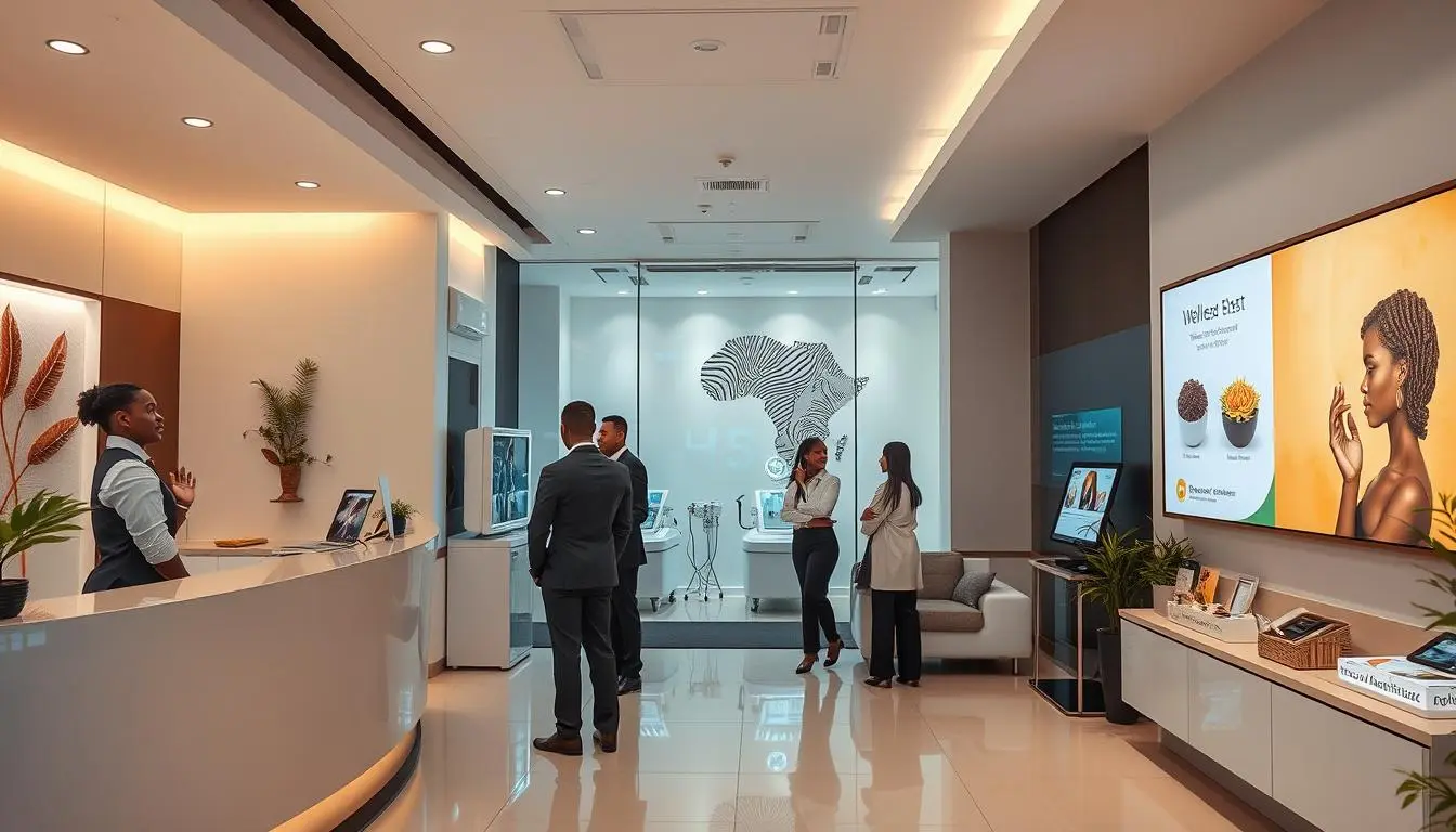 Modern African wellness center with health technology