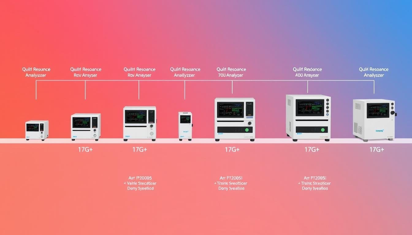Multiple generations of Quantum Resonance Magnetic Analyzer devices showing technological evolution Multiple generations of Quantum Resonance Magnetic Analyzer devices showing technological evolution