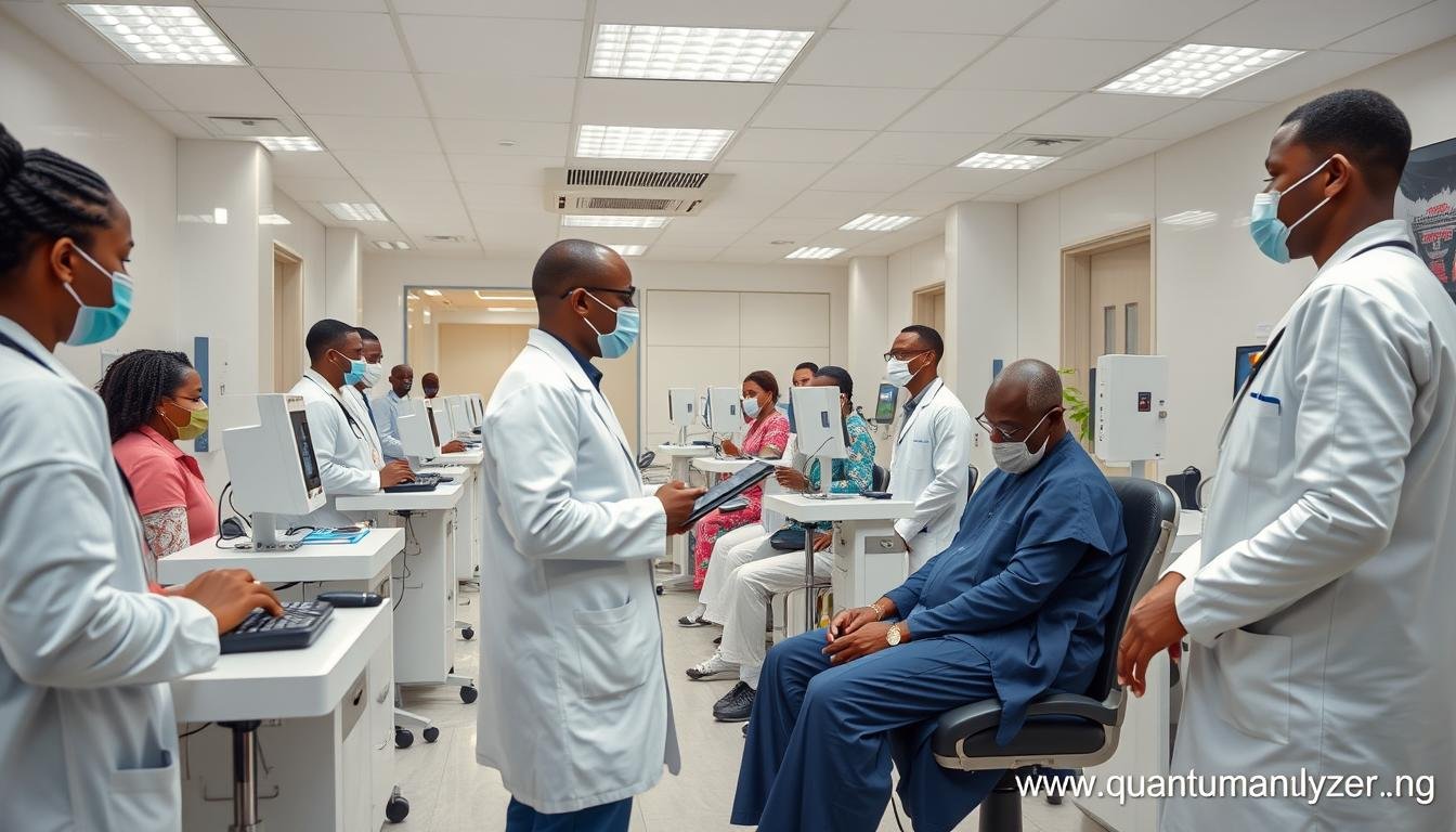 Nigerian healthcare facility using Quantum Resonance Magnetic Analyzer for patient assessments Nigerian healthcare facility using Quantum Resonance Magnetic Analyzer for patient assessments
