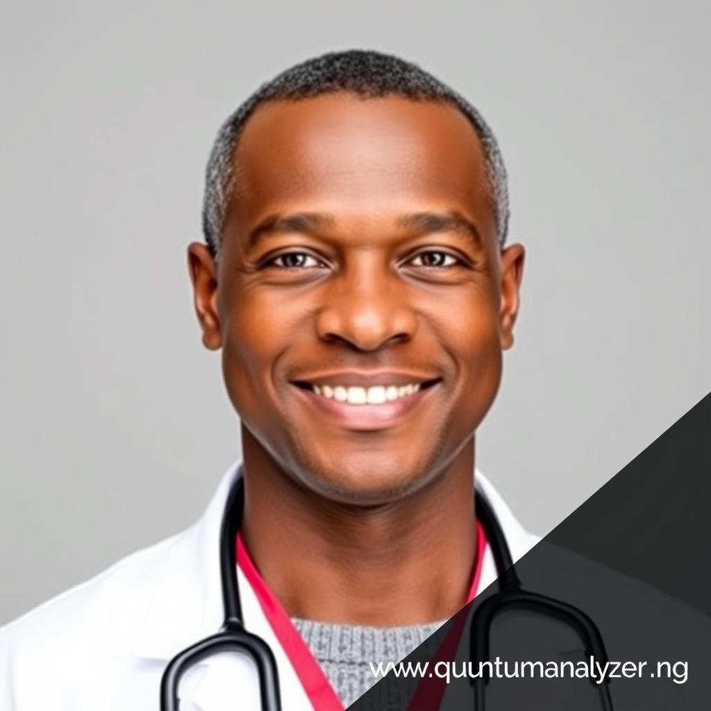 Portrait of Dr. Chinedu Okonkwo, a Nigerian healthcare professional Portrait of Dr. Chinedu Okonkwo, a Nigerian healthcare professional