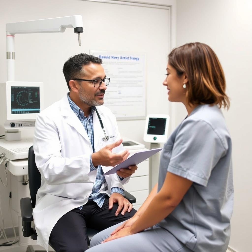 Quantum Resonance Magnetic Analyzer being used in a medical clinic