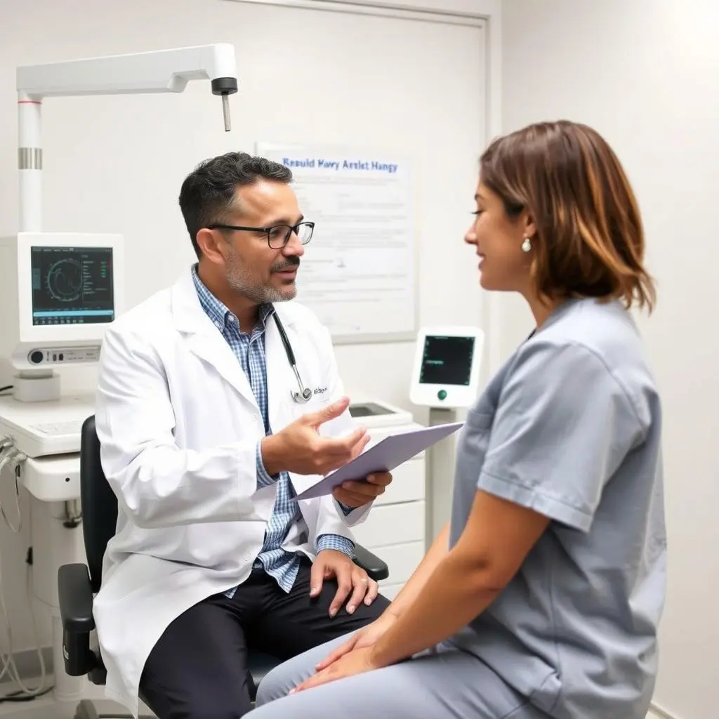 Quantum Resonance Magnetic Analyzer being used in a medical clinic