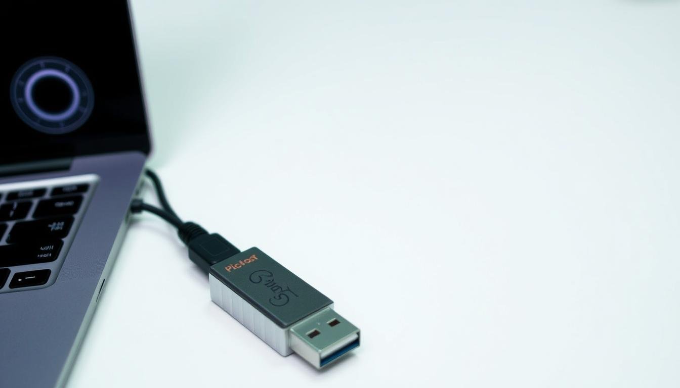 Quantum Resonance Magnetic Analyzer connected to computer with device manager open