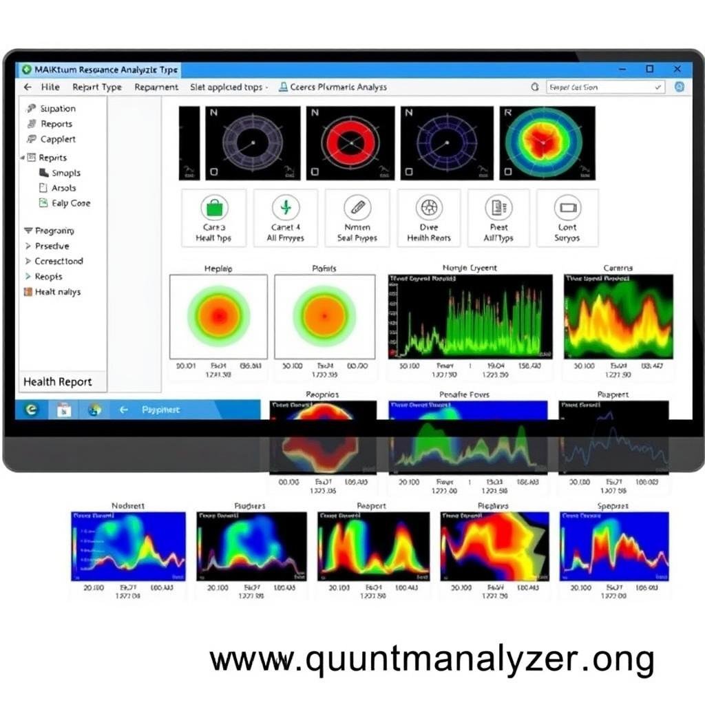 Quantum Resonance Magnetic Analyzer generating multiple health reports