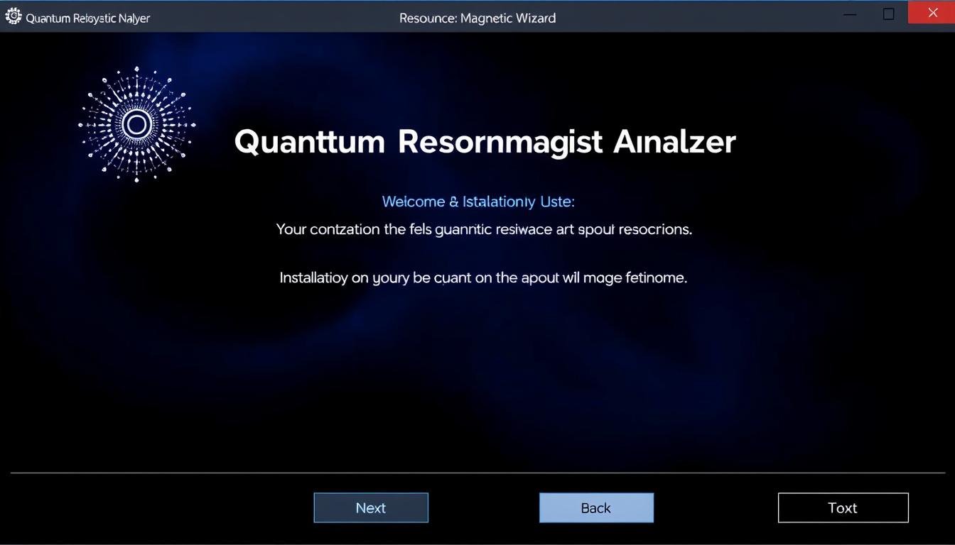 Quantum Resonance Magnetic Analyzer software installation wizard welcome screen Quantum Resonance Magnetic Analyzer software installation wizard welcome screen