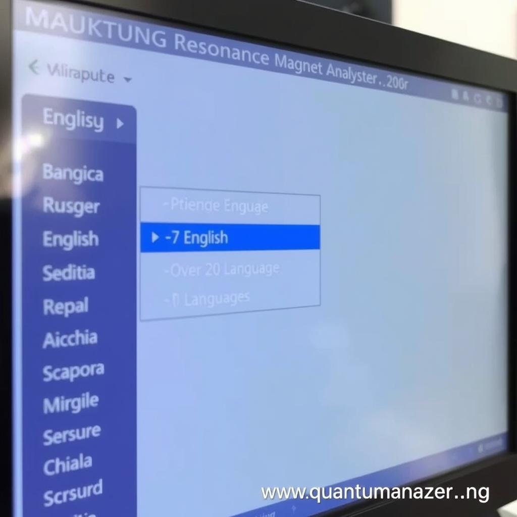 Quantum Resonance Magnetic Analyzer with multilingual interface