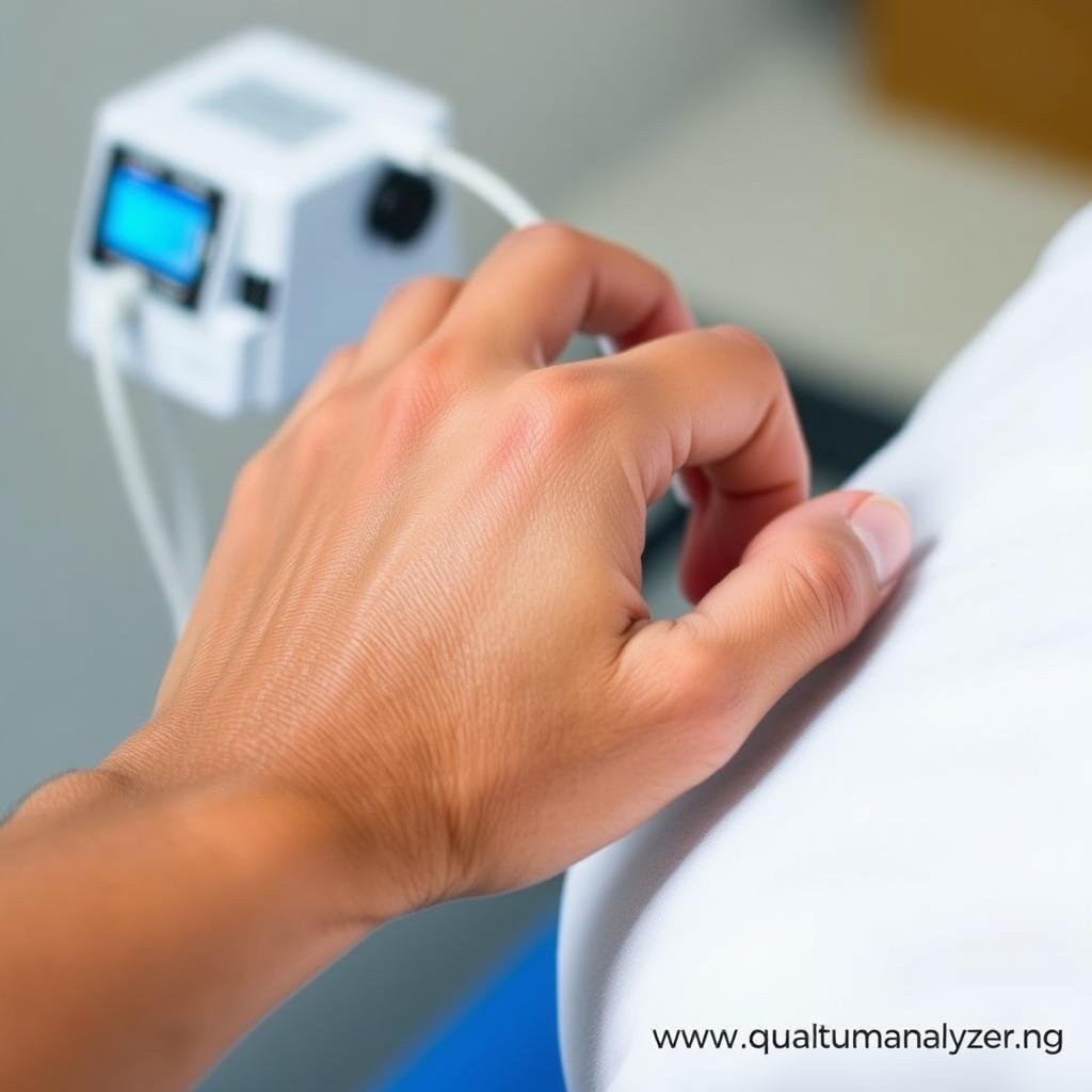 Quantum Resonance Magnetic Analyzer with simple hand sensor