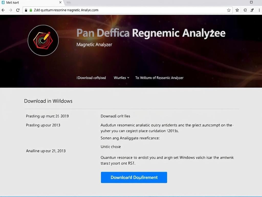 Software download page for Quantum Resonance Magnetic Analyzer Software download page for Quantum Resonance Magnetic Analyzer