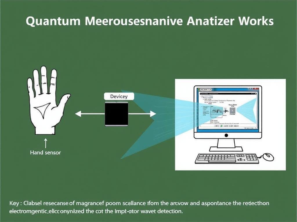 Technical diagram showing how Quantum Resonance Magnetic Analyzer functions Technical diagram showing how Quantum Resonance Magnetic Analyzer functions