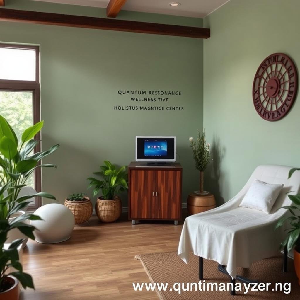 Wellness center in Nigeria featuring Quantum Resonance Magnetic Analyzer Wellness center in Nigeria featuring Quantum Resonance Magnetic Analyzer