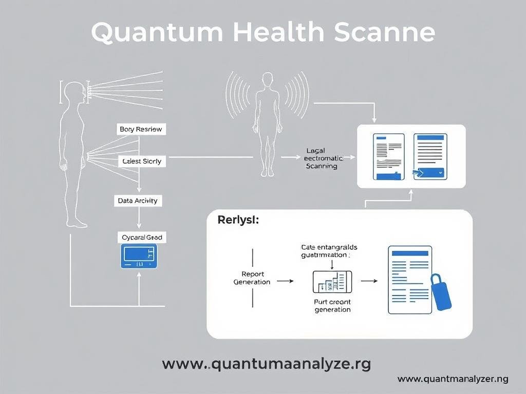 Diagram showing how Quantum Health Scanning technology works