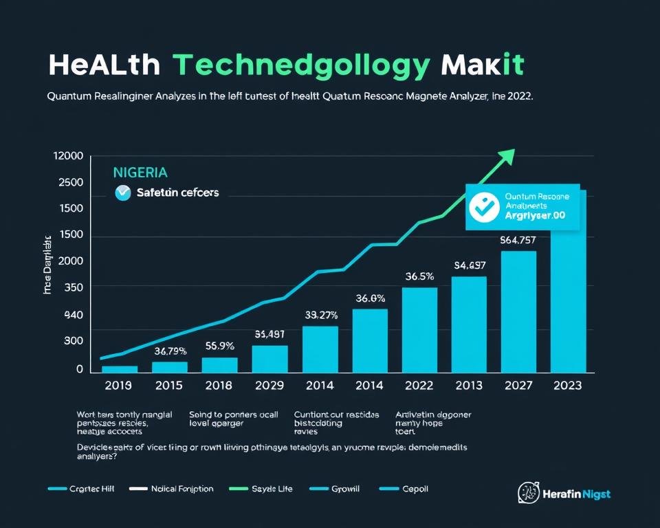 Graph showing growth of health technology market in Nigeria