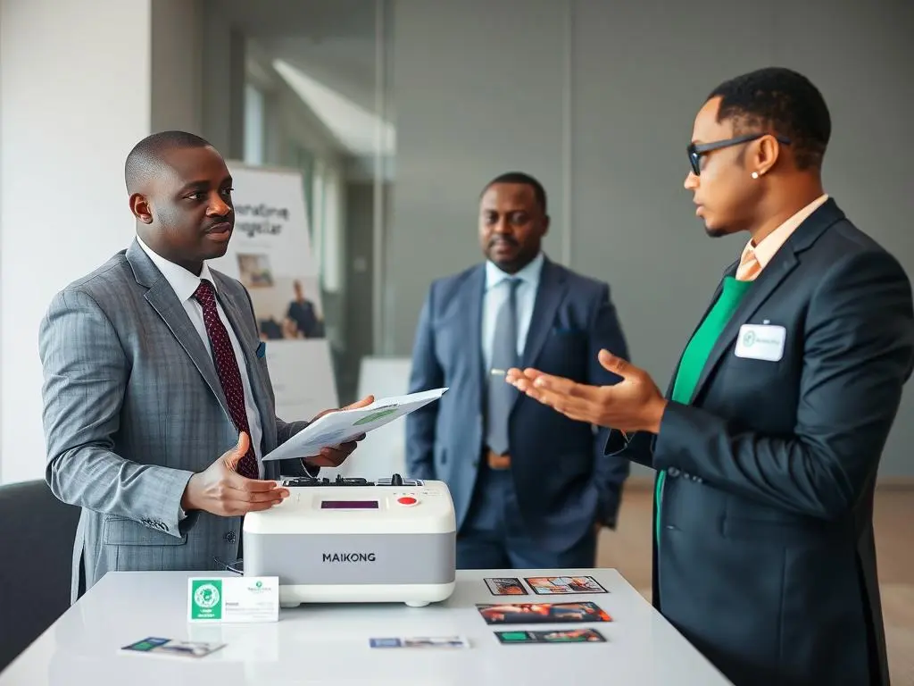 MAIKONG Nigeria representative with Quantum Resonance Magnetic Analyzer demonstration kit MAIKONG Nigeria representative with Quantum Resonance Magnetic Analyzer demonstration kit