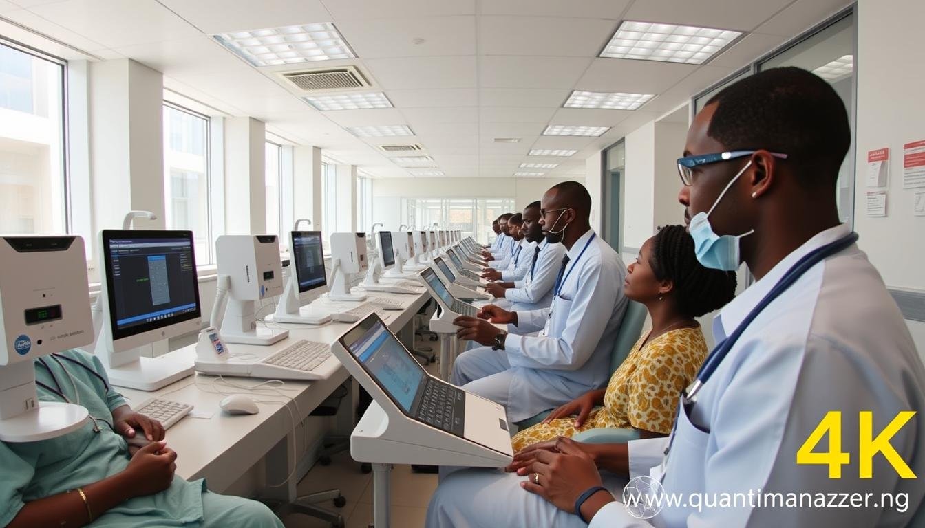 MAIKONG Quantum Analyzer being used in Nigerian healthcare setting