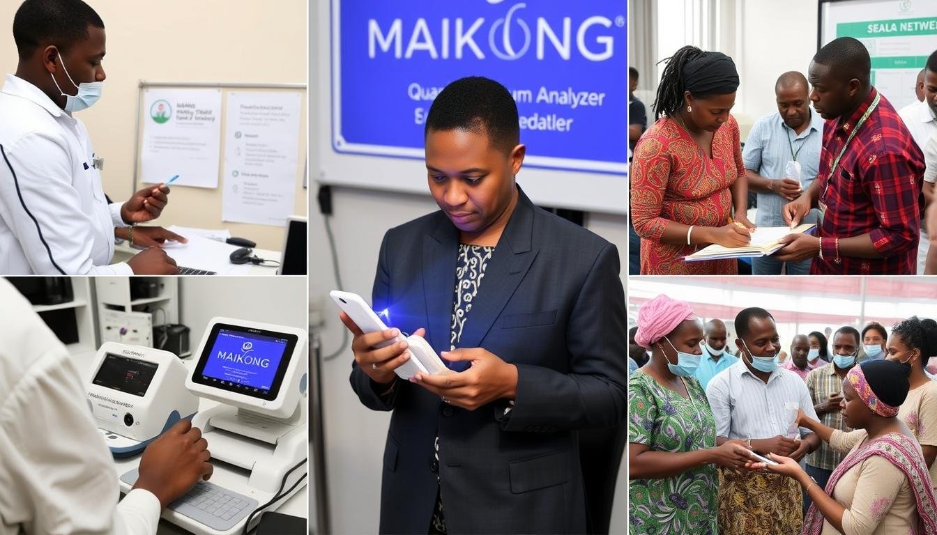 MAIKONG Quantum Analyzer devices being used in various Nigerian healthcare settings