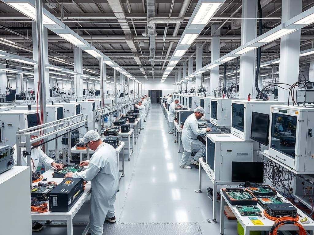 MAIKONG manufacturing facility producing Quantum Resonance Magnetic Analyzer systems