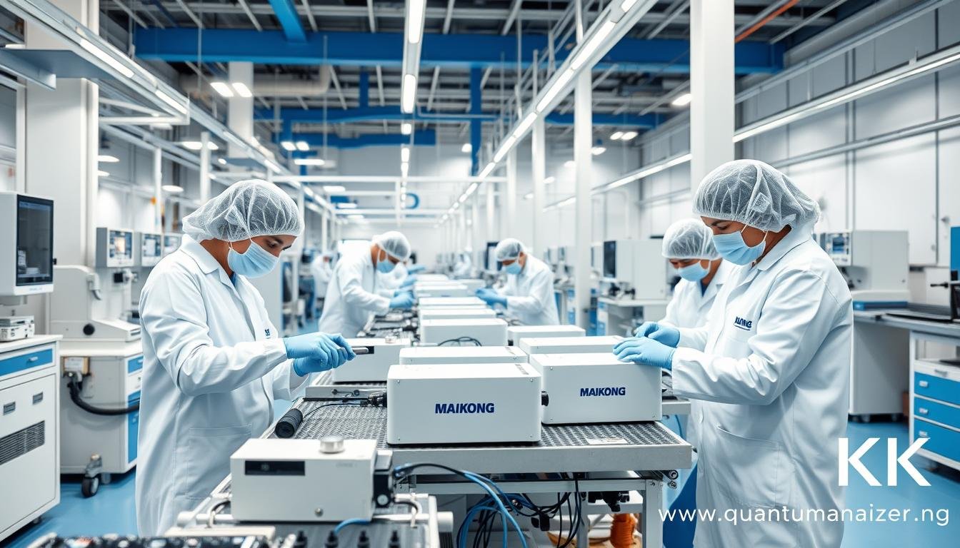 MAIKONG's advanced Quantum Analyzer manufacturing facility with production line