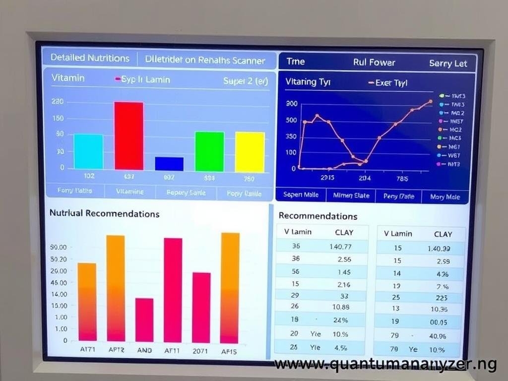 Nutritional analysis report from MAIKONG Quantum Health Scanning