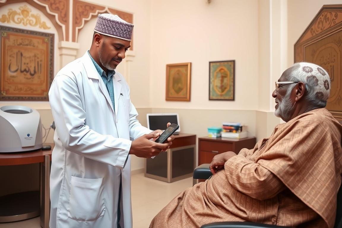 Quantum Resonance Magnetic Analyzer being used in a Kano medical center