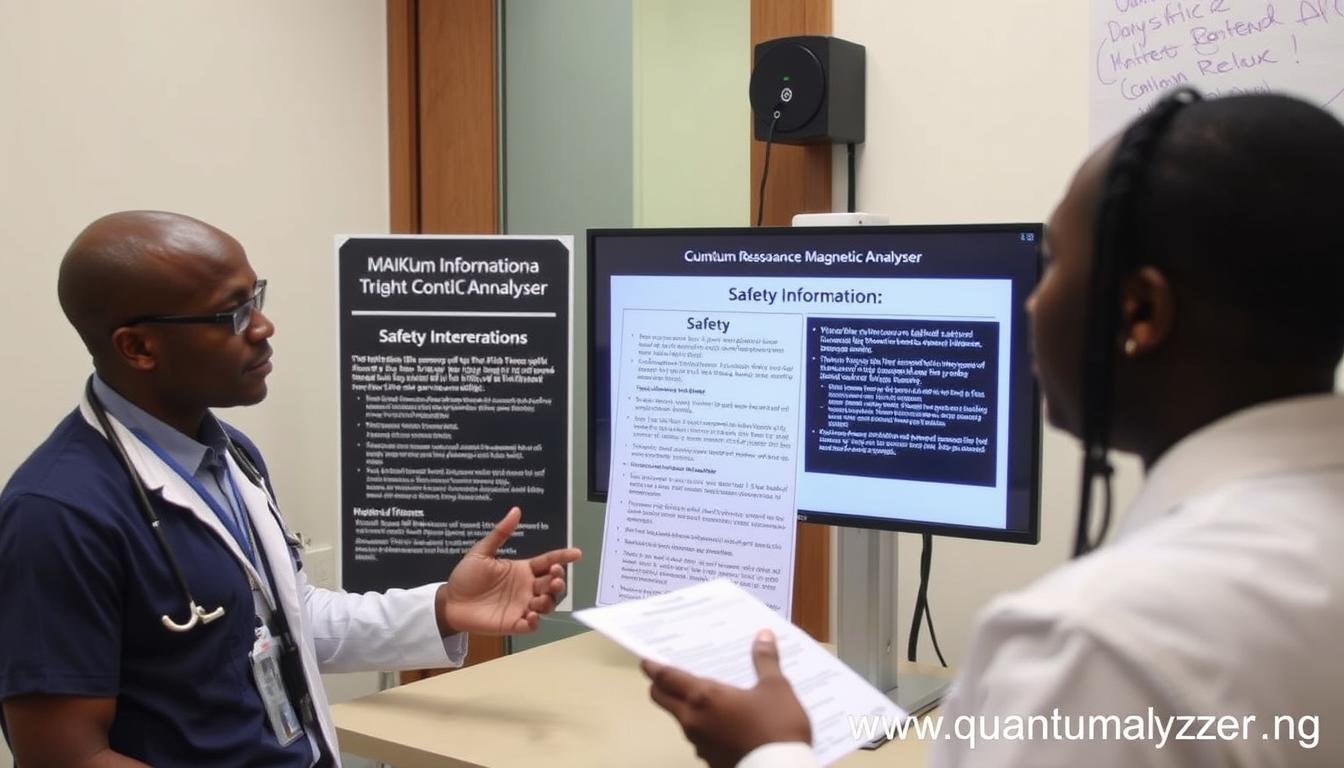 Safety information display for MAIKONG Quantum Resonance Magnetic Analyzer