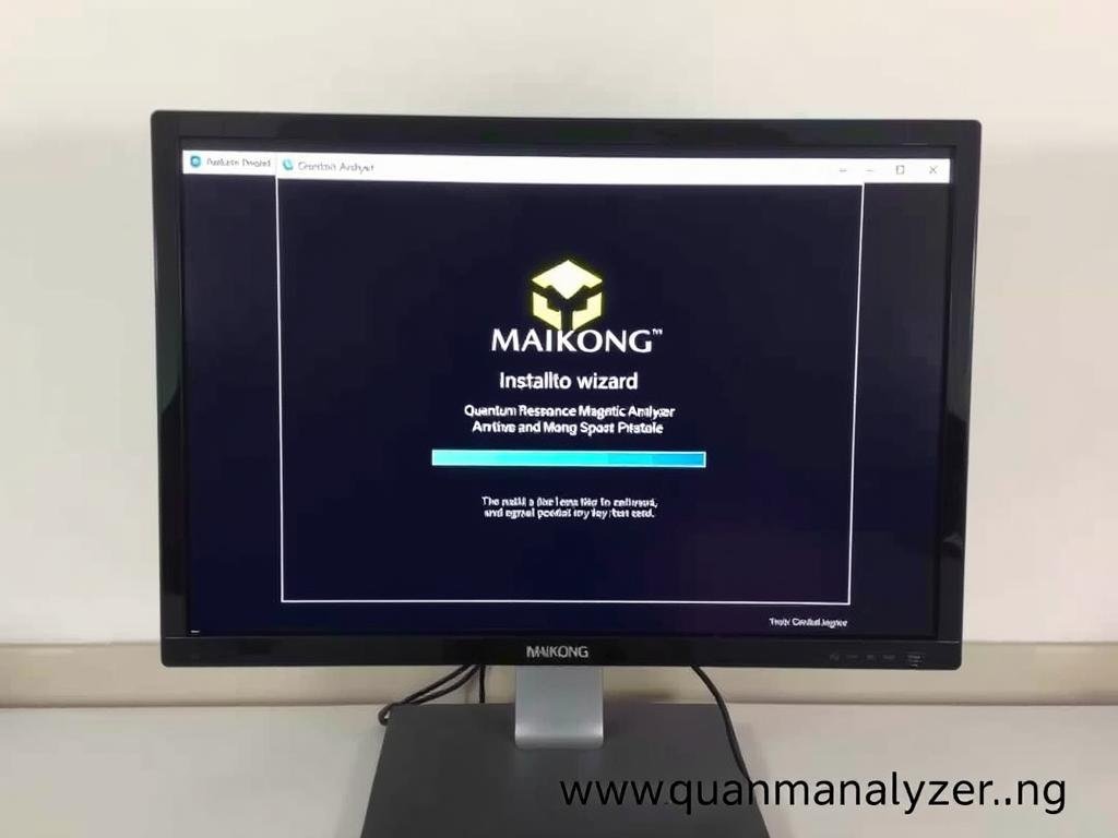 Software installation screen for Quantum Resonance Magnetic Analyzer