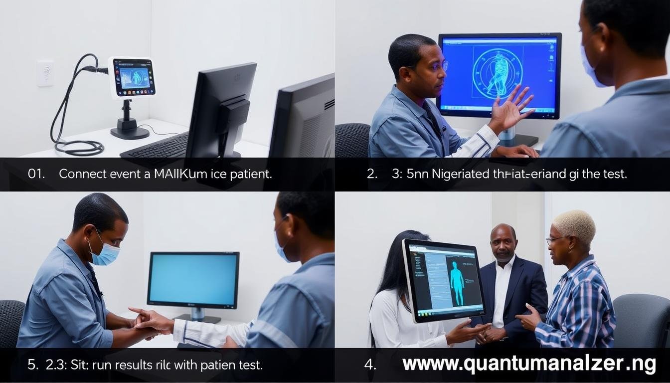 Step-by-step demonstration of using MAIKONG Quantum Health Scanning device