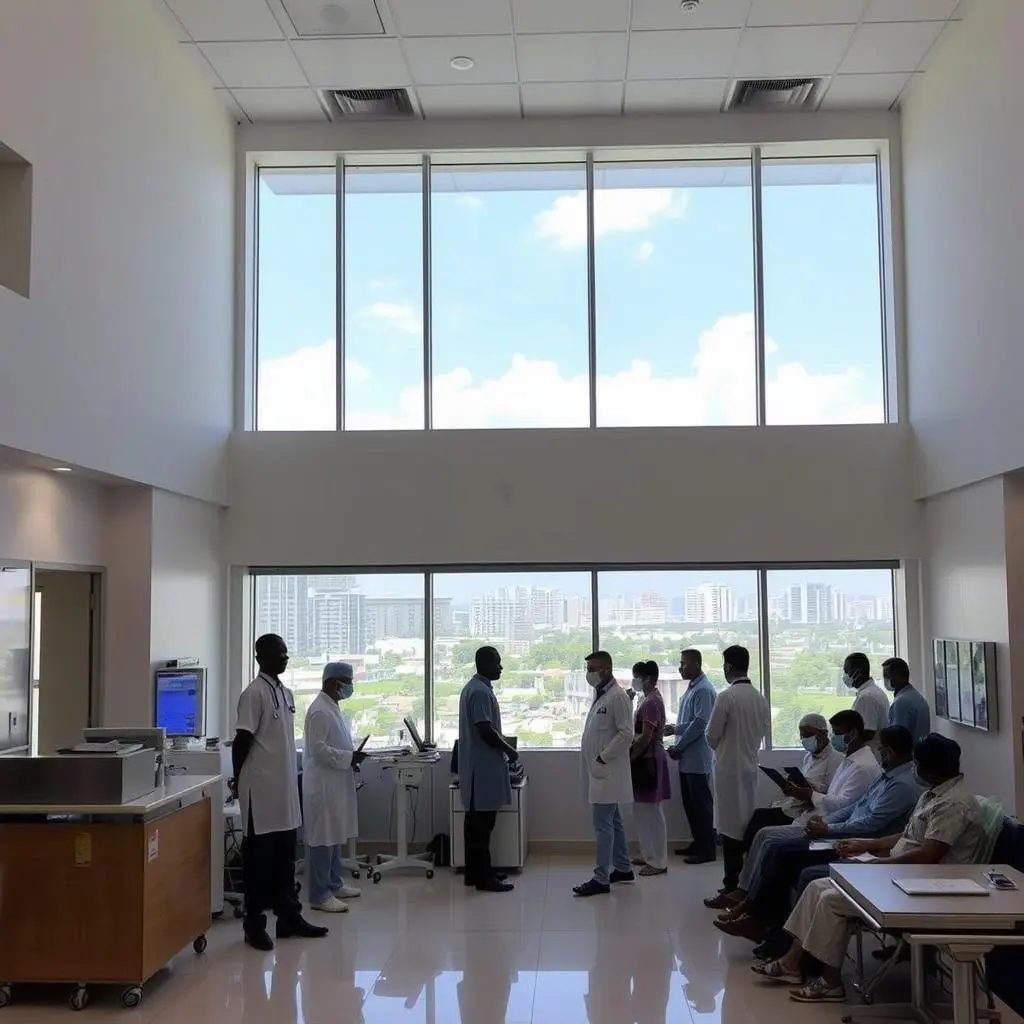 Modern hospital in Lagos using Quantum Resonance Magnetic Analyzer