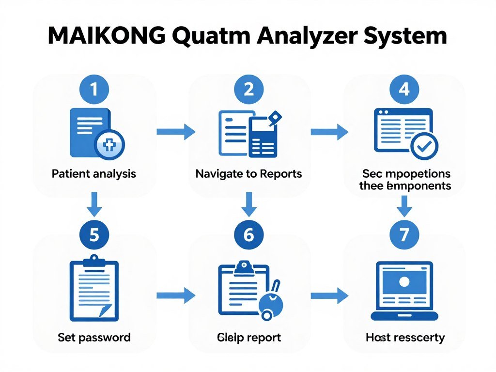Step-by-step process for generating encrypted reports with MAIKONG Quantum Analyzer