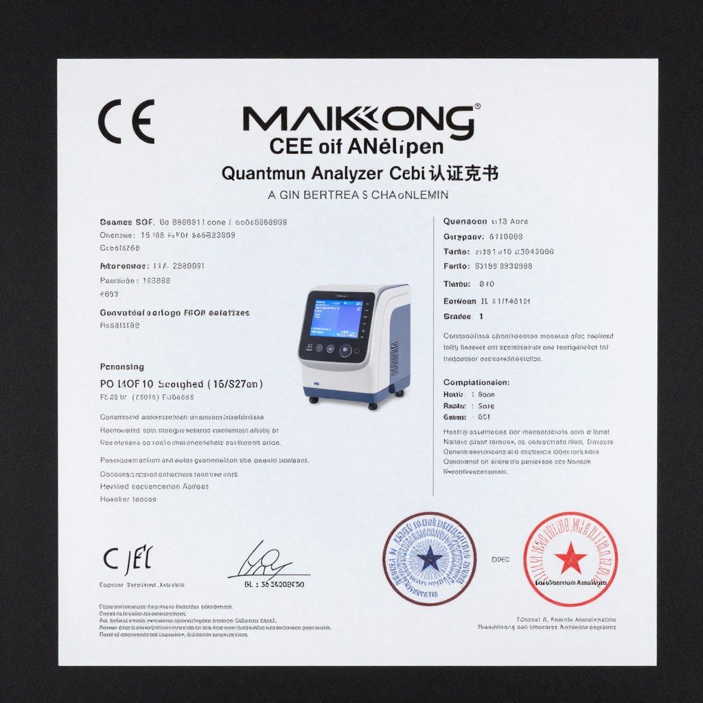 MAIKONG Quantum Analyzer CE and ISO certification documents