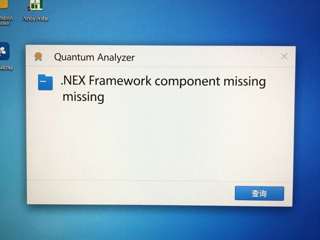 MAIKONG Quantum Analyzer Software installation error message showing .NET Framework missing