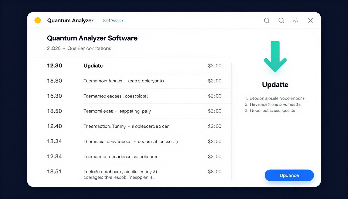 MAIKONG Quantum Analyzer Software update screen showing available updates
