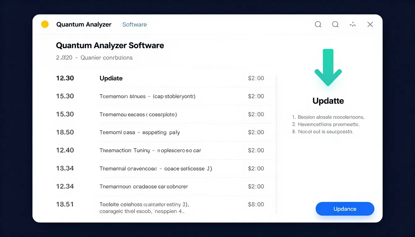 MAIKONG Quantum Analyzer Software update screen showing available updates MAIKONG Quantum Analyzer Software update screen showing available updates