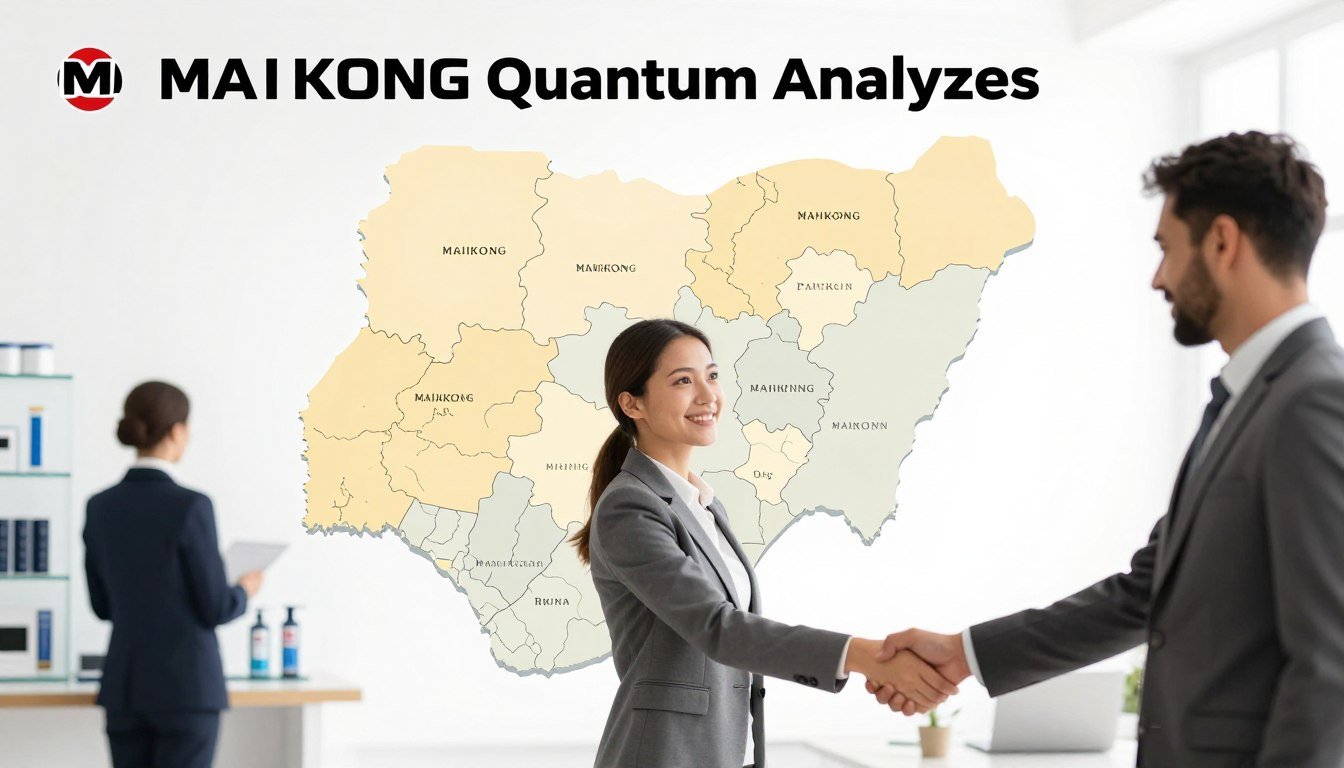 MAIKONG distribution network map of Nigeria highlighting regional opportunities MAIKONG distribution network map of Nigeria highlighting regional opportunities