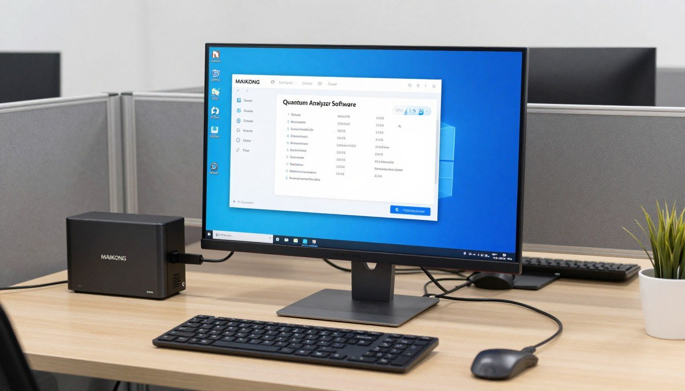 Computer system setup for MAIKONG Quantum Analyzer software with compatible Windows operating system