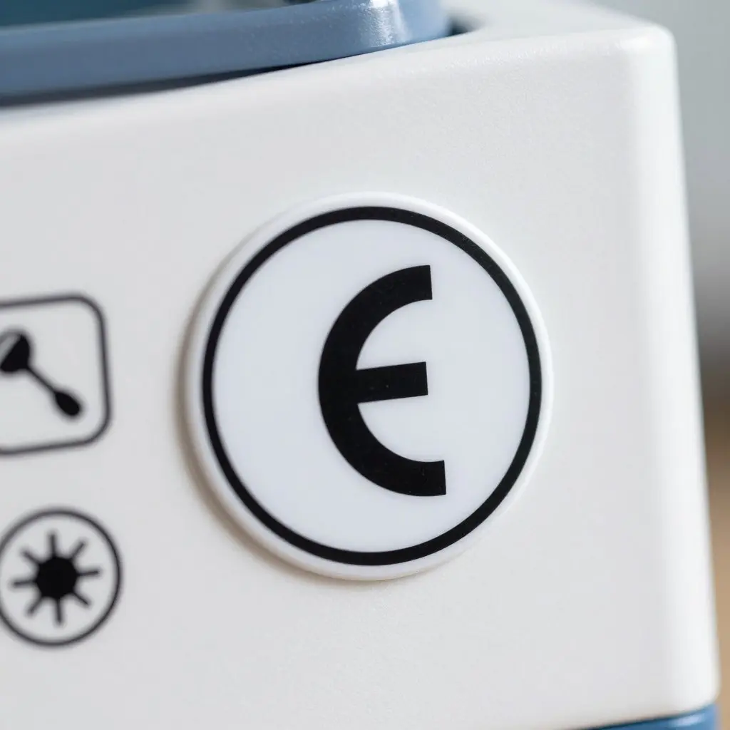 CE certification mark with medical device compliance symbols