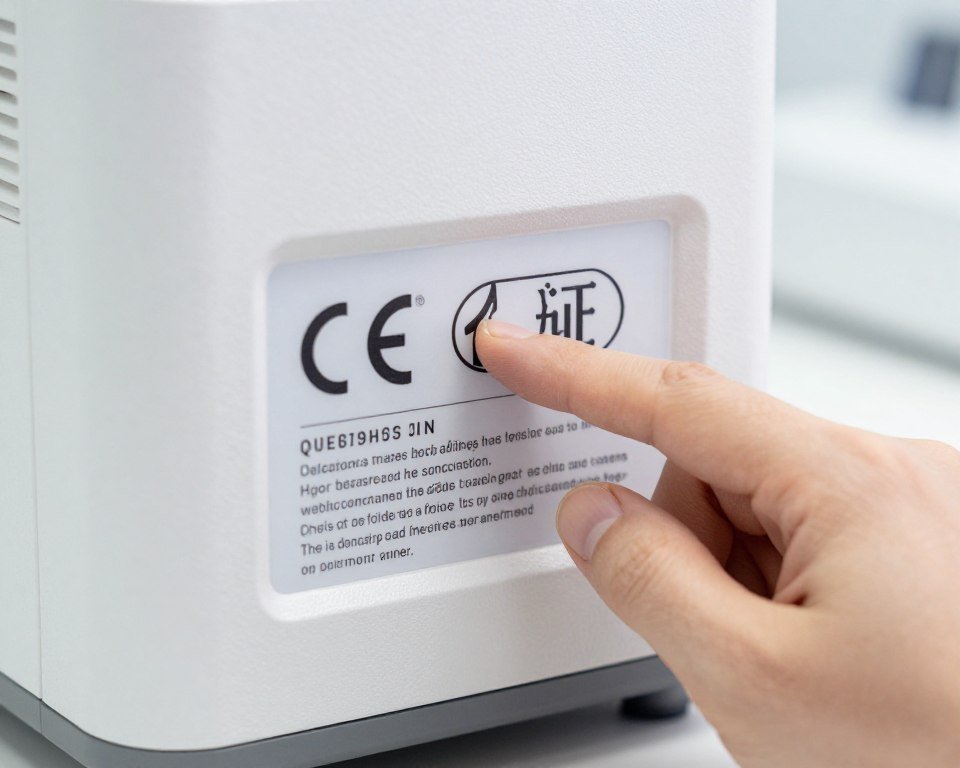 Checking CE certification authenticity on quantum health analyzer product label Checking CE certification authenticity on quantum health analyzer product label