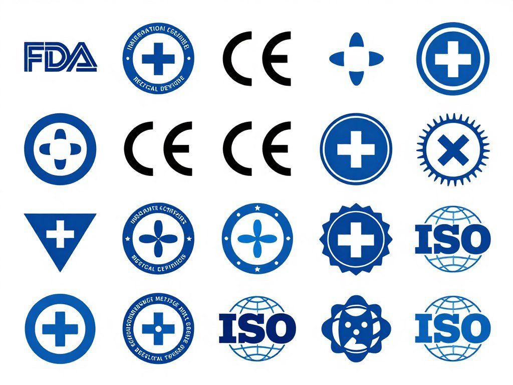 Multiple international certification badges including FDA, CE, and ISO for quantum analyzers Multiple international certification badges including FDA, CE, and ISO for quantum analyzers