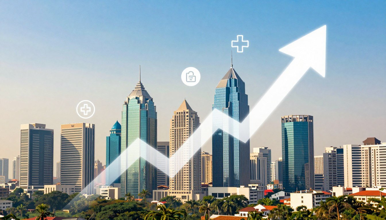 Successful healthcare business growth concept Successful healthcare business growth concept