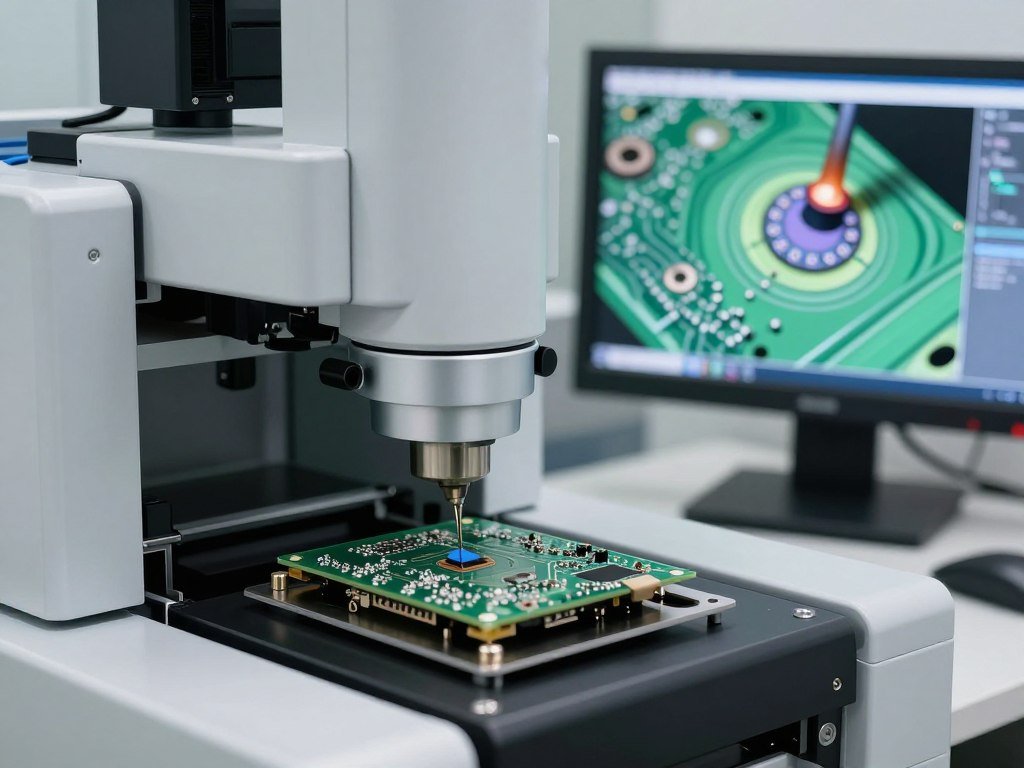 Automated optical inspection system examining circuit boards
