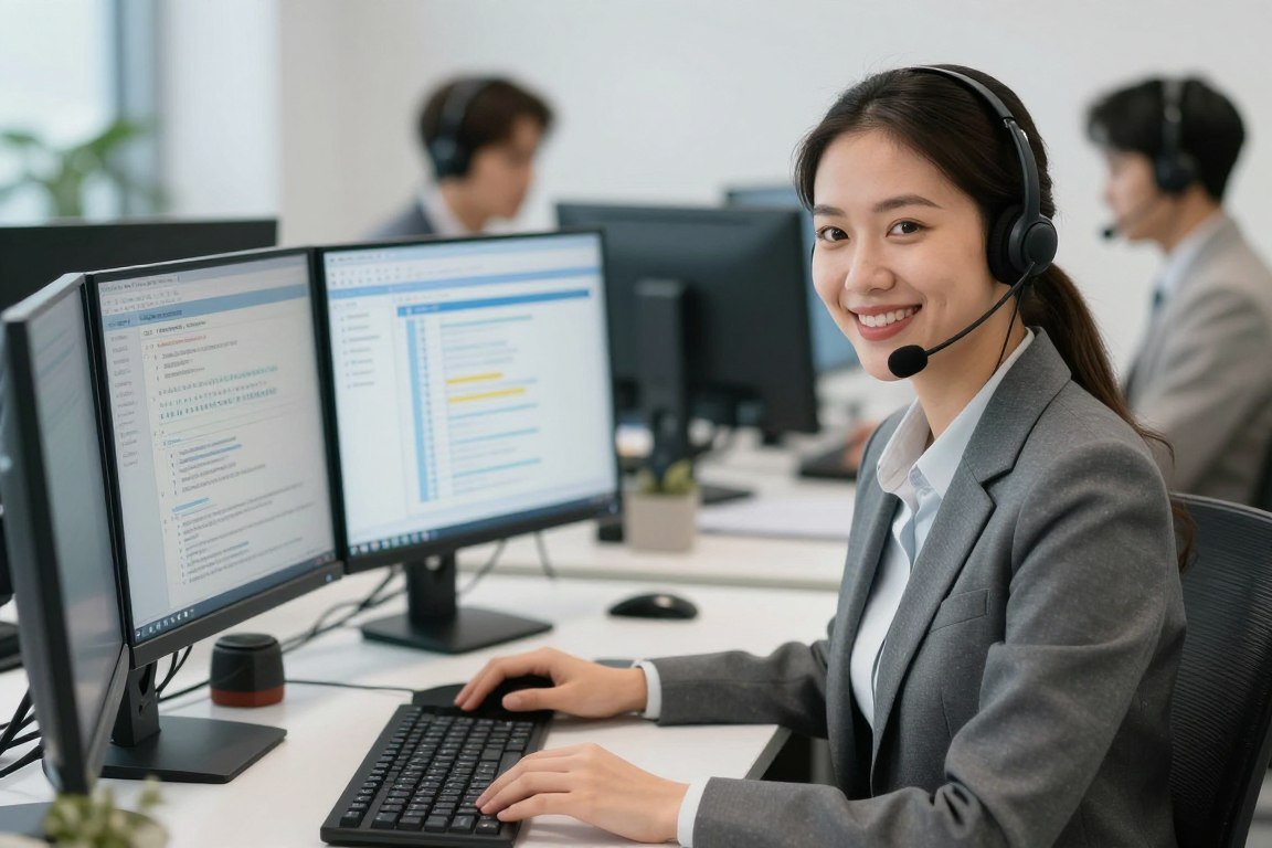 Customer service team providing technical support