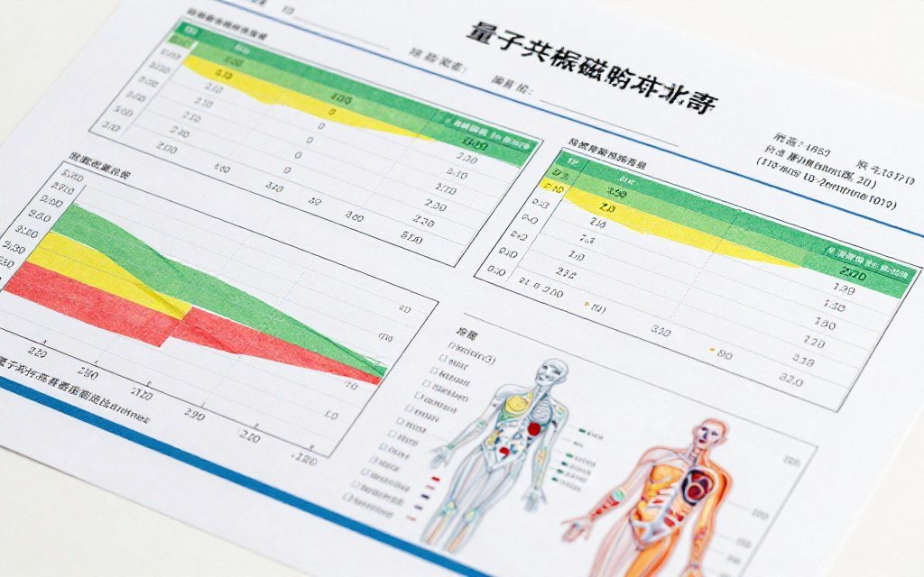Detailed quantum analyzer report showing multiple health parameters