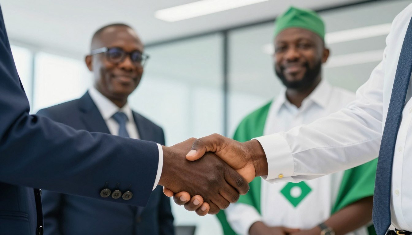 Handshake symbolizing successful partnership