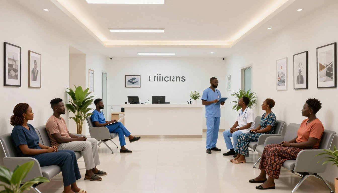 Modern Nigerian healthcare clinic interior