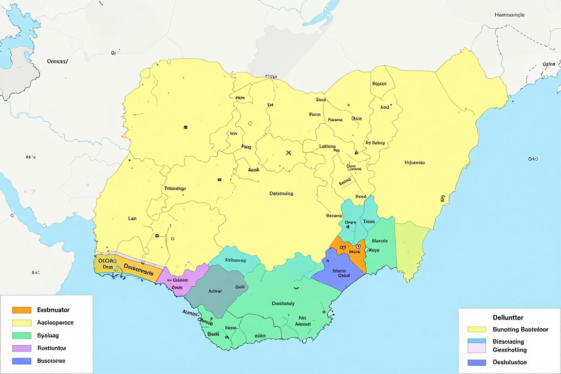 Territory map with exclusive distribution zones